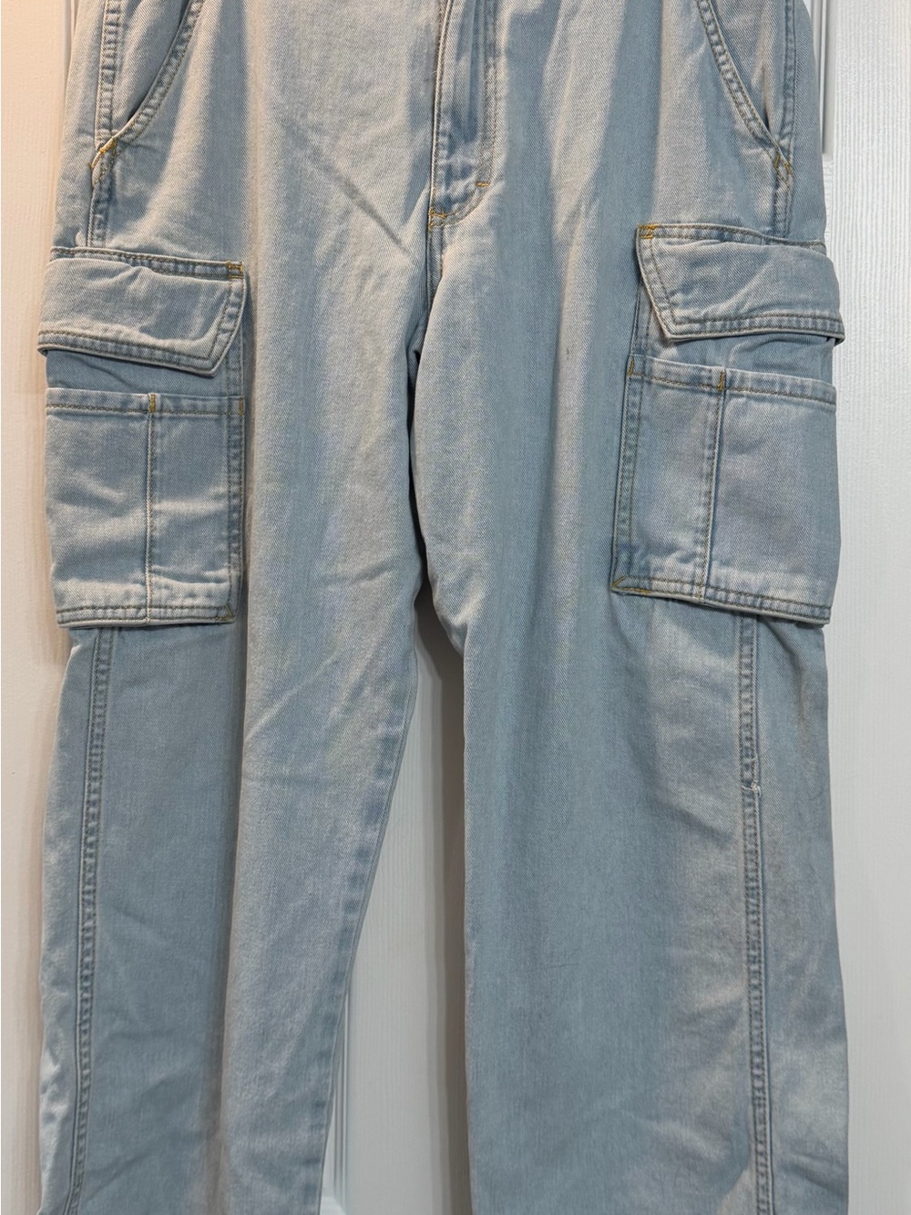 Vintage Wrangler Light Blue Cargo Jeans - Men Pants